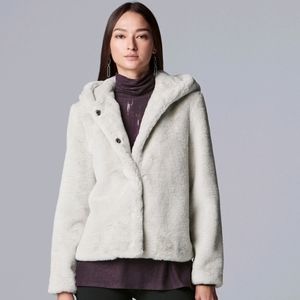 Simply Vera Wang Faux Fur Hooded Jacket